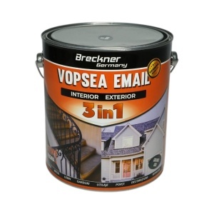 Vopsea email anticoroziva 3 in 1 grund gri pe baza de solvent 3.5L, direct pe rugina, interior si exterior Breckner Germany, BK89048