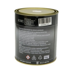 Vopsea email anticoroziva 3 in 1 pentru metal, direct pe rugina, pe baza de apa, alb 10 750g Breckner Germany, BK00214 - Img 4