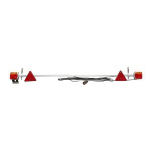 Bara remorca ajustabila 1000-1600mm 2x lampa LED, 2x triunghi reflectorizant, cablu 6m si priza 7 pini 12/24V Cod: DISCK68, Autospeed