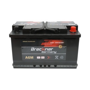 Baterie auto AGM start-stop 12V/80Ah, 950A la pornire 315x175x195mm Breckner Germany, BK79906