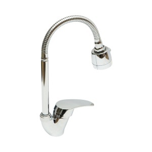 Baterie chiuveta bucatarie cu pipa flexibila, perlator 2 functii, crom lucios, aliaj zinc, furtunuri incluse, DISVM32 - Img 3