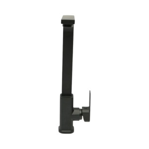 Baterie chiuveta bucatarie negru mat cu pipa inalta patrata, monocomanda, aliaj zinc, furtunuri incluse, DISVM25 - Img 5