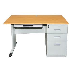 Birou metalic cu 3 sertare si blat din pal 1200 x 600 x 750H mm, Cod: BK77709, Echivalență: DISEV91, Breckner Germany - Img 1