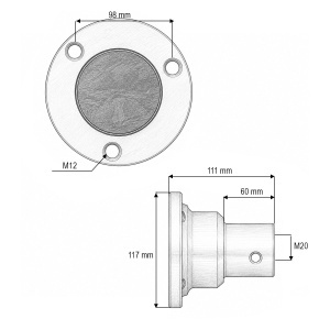 Butuc disc grapa cu talere Horsch, Joker cod OEM 23246700, 28042000, PN60043, BRECKNER GERMANY, DISRX62 - Img 4