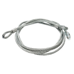 Cablu/sufa troliu din otel cu grosime 12mm si lungime 4m, carlig si inel pentru tractat sau ridicat, Cod: DISES51, - Img 1
