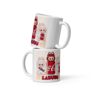 Cană Labubu „Coca-Cola” 330 ml – ceramică cu design adorabil - Img 9