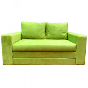 Canapea Fixa Euforia, 195x100x75cm, 2 locuri, Amore 38 Lime, Glasspandoor - Img 1