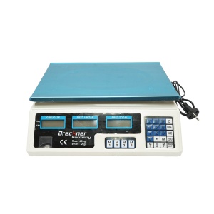 Cantar electronic cu ecran LCD max 40 Kg cu baterie 4V , Cod: BK78038, Brand: BRECKNER GERMANY - Img 1
