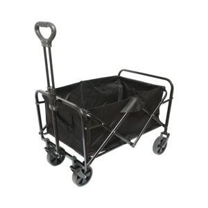 Carucior transport pliabil de gradina si camping cu roti, maner extensibil, cadru metalic, material textil 70x48x47cm Breckner Germany, BRECKNER GERMANY, BK99227