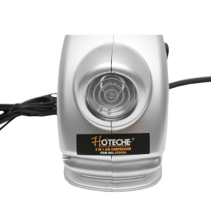 Compresor auto 12V 3 in 1 cu lanterna si lampa de lucru, presiune maxima 6.9 Bar. Hoteche, HOTECHE, BK92627 - Img 6