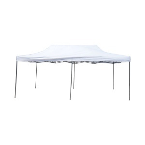 Cort pavilion pliabil 3x6m alb impermeabil, inaltime reglabila, cadru metalic Breckner Germany, BRECKNER GERMANY, BK76219