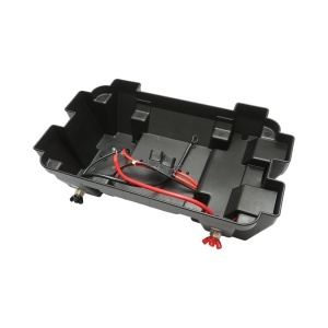 Cutie baterie auto 12V cu voltmetru DC 6-36V, intrerupator cirucit 16A, siguranta 30A, 2 prize bricheta, afisaj LCD, 2xUSB 340x195x200mm, DISTP69 - Img 5