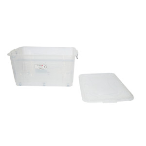 Cutie depozitare 80L cu capac si roti din plastic transparenta 725x470x360mm Cod: DISLK09, Breckner Germany - Img 4