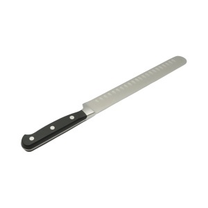Cutit feliat profesional 25cm, lama alveolata otel 5Cr15MoV, maner ABS negru Breckner Germany, AAA412 - Img 5