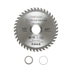 Disc circular vidia pentru lemn 115x22.23mm, viteza max. 13200rpm, 40 dinti, industrial , Cod: DISPT23, Marca: CROWNMAN - Img 1