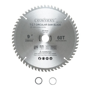 Disc circular vidia pentru lemn 230x25.4mm, viteza max. 6600rpm, 60 dinti , Cod: DISPT33, Marca: CROWNMAN - Img 1