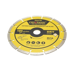 Disc diamantat segmentat 180x22.23mm, viteza max. 8500rpm, taiere uscata pentru beton, piatra, granit, marmura , Cod: DISPT15 , Brand: CROWNMAN - Img 3