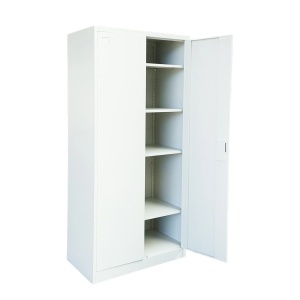 Dulap metalic fiset tip vestiar 1950x920x500mm cu 2 usi securizate, 4 polite, gri Breckner Germany, BRECKNER GERMANY, BK92940 - Img 4