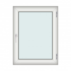 Fereastra 100x130cm, 1 canat, alb, dreapta si rabatare, Klass, 7cm, 6 camere, 2 garnituri - Img 1