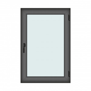 Fereastra 100x150cm, 1 canat, antracit, dreapta si rabatare, Klass, 7cm, 6 camere, 2 garnituri
