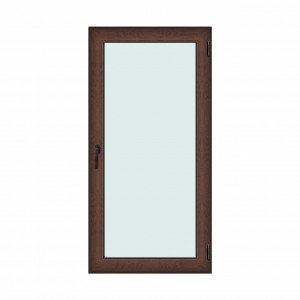 Fereastra 100x200cm, 1 canat, maro, nuc, dreapta si rabatare, Klass, 7cm, 6 camere, 2 garnituri - Img 1