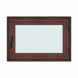 Fereastra 100x70cm, 1 canat, mahon, dreapta si rabatare, Klass, 7cm, 6 camere, 2 garnituri - Img 1