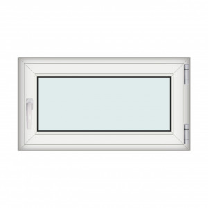 Fereastra 110x60cm, 1 canat, alb, dreapta si rabatare, Klass, 7cm, 6 camere, 2 garnituri