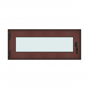 Fereastra 120x50cm, 1 canat, mahon, stanga si rabatare, Klass, 7cm, 6 camere, 2 garnituri