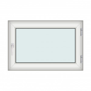 Fereastra 120x80cm, 1 canat, alb, dreapta si rabatare, Klass, 7cm, 6 camere, 2 garnituri - Img 1