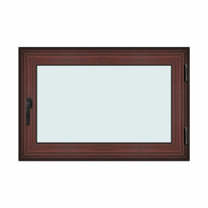 Fereastra 120x80cm, 1 canat, mahon, dreapta si rabatare, Klass, 7cm, 6 camere, 2 garnituri