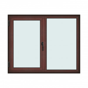 Fereastra 160x130cm, 2 canate, mahon, stanga si rabatare, Klass, 7cm, 6 camere, 2 garnituri - Img 1