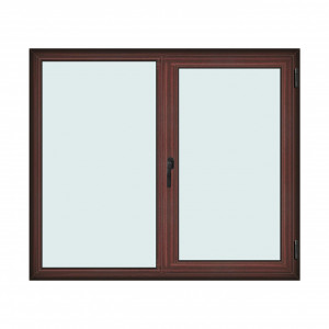Fereastra 175x150cm, 2 canate, mahon, dreapta si rabatare, Klass, 7cm, 6 camere, 2 garnituri