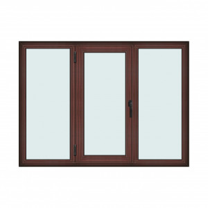 Fereastra 190x140cm, 3 canate, mahon, stanga si rabatare, Klass, 7cm, 6 camere, 2 garnituri