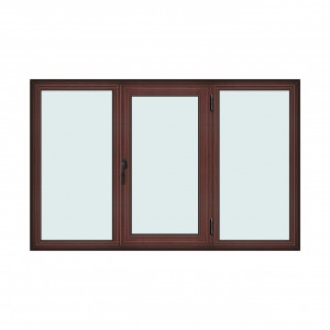 Fereastra 205x130cm, 3 canate, mahon, dreapta si rabatare, Klass, 7cm, 6 camere, 2 garnituri - Img 1
