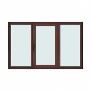 Fereastra 220x140cm, 3 canate, mahon, dreapta si rabatare, Klass, 7cm, 6 camere, 2 garnituri