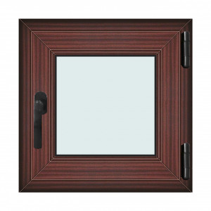 Fereastra 60x60cm, 1 canat, mahon, dreapta si rabatare, Klass, 7cm, 6 camere, 2 garnituri