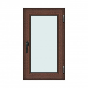 Fereastra 70x120cm, 1 canat, maro, nuc, dreapta si rabatare, Klass, 7cm, 6 camere, 2 garnituri
