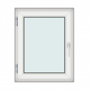 Fereastra 80x100cm, 1 canat, alb, stanga si rabatare, Klass, 7cm, 6 camere, 2 garnituri - Img 1