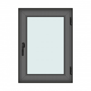 Fereastra 80x110cm, 1 canat, antracit, dreapta si rabatare, Klass, 7cm, 6 camere, 2 garnituri