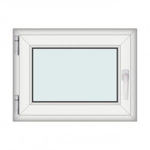 Fereastra 80x60cm, 1 canat, alb, stanga si rabatare, Klass, 7cm, 6 camere, 2 garnituri - Img 1