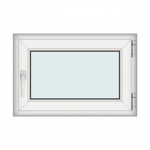 Fereastra 90x60cm, 1 canat, alb, dreapta si rabatare, Klass, 7cm, 6 camere, 2 garnituri - Img 1