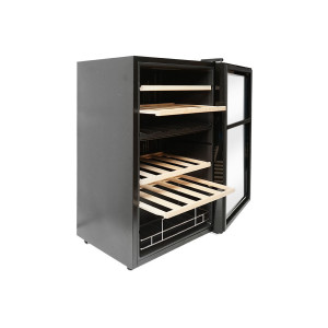 Frigider vin, 33 sticle cu 4 rafturi din lemn 88L, 220V, Cod: DISSE99 - Img 5