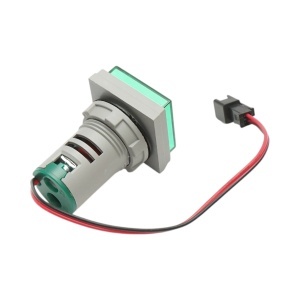 Indicator digital ampermetru LED verde 0-100A, 220V/380V Ø 22mm Breckner Germany, BRECKNER GERMANY, BK76635 - Img 4