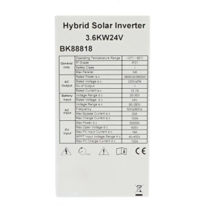 Invertor solar hibrid 3.6kW, 24V, MPPT 100A, monofazic, OFF-GRID Breckner Germany, BRECKNER GERMANY, BK88818 - Img 8