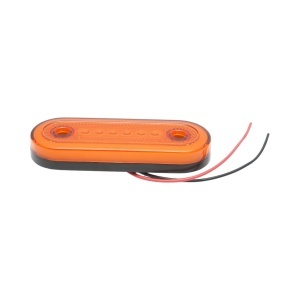 Lampa gabarit laterala ovala LED NEON 12V-24V galbena 24 LED-uri 115x44x16mm Breckner Germany, BK00525 - Img 5