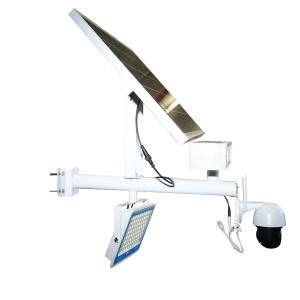Lampa LED 300W cu panou solar 60W, baterie 14000mAh si camera supraveghere WIFI cu alarma , Cod: BK69682, Brand: BRECKNER GERMANY - Img 4