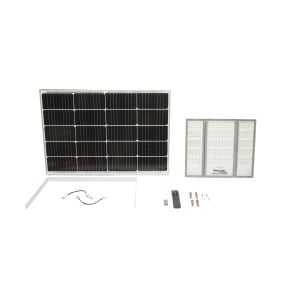 Lampa LED 4500lm, 6500K cu panou solar 70W, baterie LifePO4 3.2V/60Ah, senzor de miscare si telecomanda IP66 Breckner Germany, BRECKNER GERMANY, BK89106 - Img 2