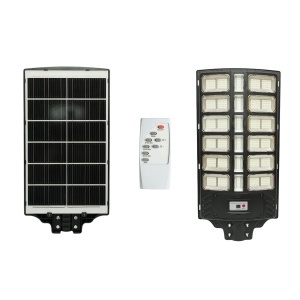 Lampa solara LED iluminat stradal 1000W cu panou solar 30W, baterie LiFePO4 25000mAh, senzor miscare, telecomanda, prindere stalp IP66 Breckner Germany, BK00622