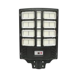 Lampa solara LED iluminat stradal 500W cu panou solar 15W, baterie LiFePO4 15000mAh, senzor miscare, telecomanda, prindere stalp IP66 Breckner Germany, BK00620 - Img 2