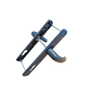 Maner usa, aluminiu, cu arc, latime sild 35mm, interax 85mm, antracit, reversibil, tija si suruburi incluse, Glasspandoor - Img 2